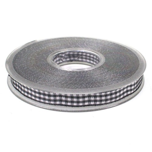 25m Dekoband kariert 10mm Antennenband 1cm Auto Geschenkband Schleifenband Karo 