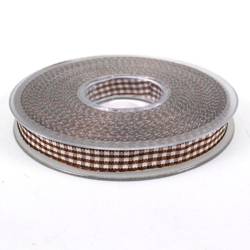 25m Dekoband kariert 10mm Antennenband 1cm Auto Geschenkband Schleifenband Karo 