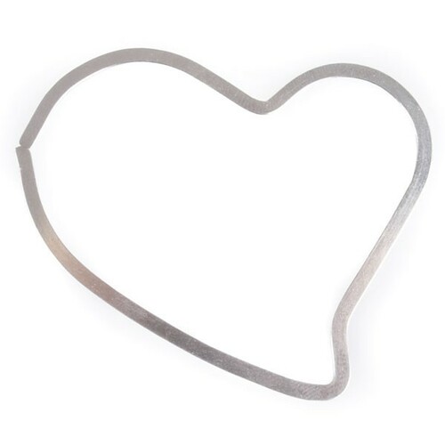 50 Serviettenringe Streudeko Herz Metall silber ca. 6cm Hochzeit Feier Tischdeko