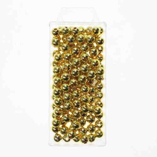 115 Perlen Metallic 10mm metallisch gold gl�nzend Deko Hochzeit Kunstperle mit Loch