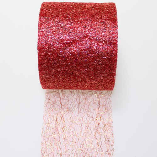 25m Spidert�ll Spinnennetz T�ll 70mm Deko Band Geschenk Schleife Glitzerf�den 