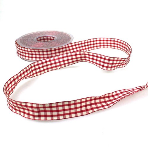 25m Dekoband 25mm kariert Antennenband Schleifenband Geschenkband Band Karo  