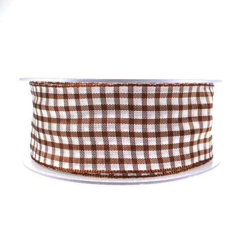 25m Dekoband kariert 40mm Antennenband Schleifenband Geschenkband Band Karo 