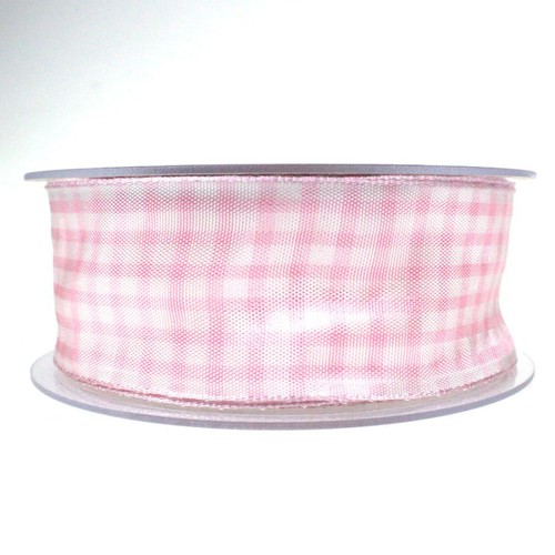 25m Dekoband kariert 40mm Antennenband Schleifenband Geschenkband Band Karo 