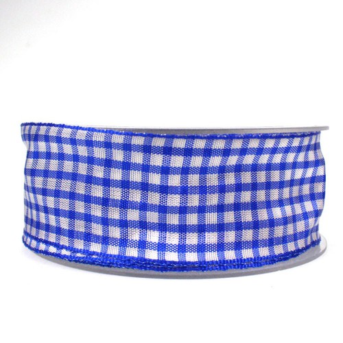 25m Dekoband kariert 40mm Antennenband Schleifenband Geschenkband Band Karo 
