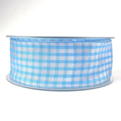 25m Dekoband kariert 40mm Antennenband Schleifenband Geschenkband Band Karo 