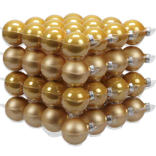 64 Christbaumkugeln Glas 4cm Weihnachtskugel Kugel 40mm Baumschmuck Weihnachten 