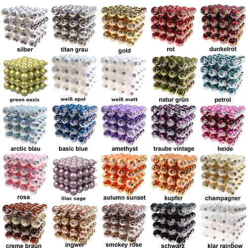 64 Christbaumkugeln Glas 4cm Weihnachtskugel Kugel 40mm Baumschmuck Weihnachten