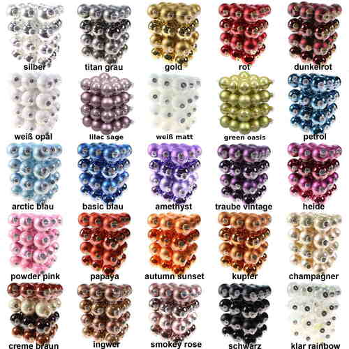 36 Christbaumkugeln Glas Weihnachtskugel Kugel 57mm 5,7cm Baumschmuck Weihnachten