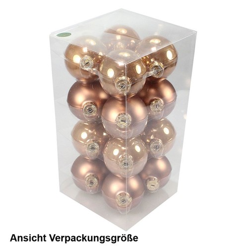 16 Christbaumkugeln Glas Weihnachtskugeln Kugel 80mm 8cm Baumschmuck Weihnachten