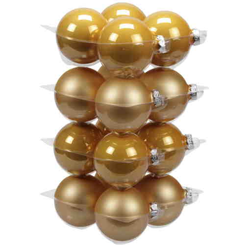 16 Christbaumkugeln Glas Weihnachtskugeln Kugel 80mm 8cm Baumschmuck Weihnachten 