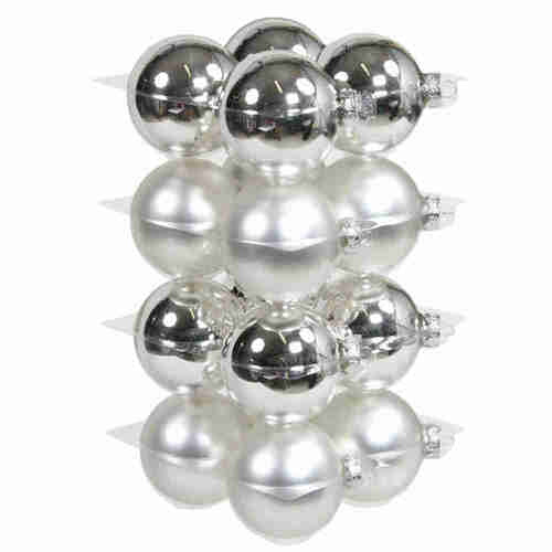 16 Christbaumkugeln Glas Weihnachtskugeln Kugel 80mm 8cm Baumschmuck Weihnachten 