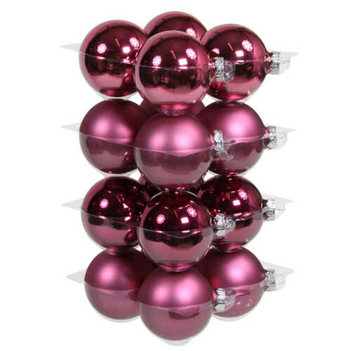 16 Christbaumkugeln Glas Weihnachtskugeln Kugel 80mm 8cm Baumschmuck Weihnachten 