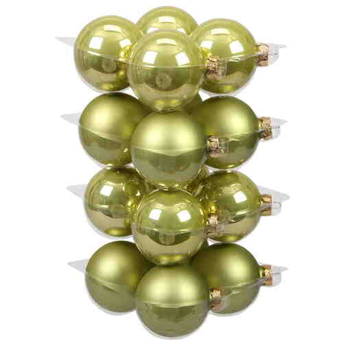 16 Christbaumkugeln Glas Weihnachtskugeln Kugel 80mm 8cm Baumschmuck Weihnachten 