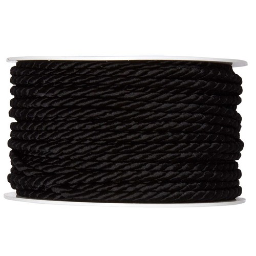 25m Kordel 4mm Uni Acetat Dekoschnur Dekokordel Dekoband Schnur gedreht gl�nzend 