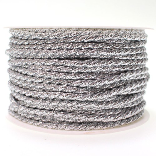 25m Kordel 4mm Uni Acetat Dekoschnur Dekokordel Dekoband Schnur gedreht gl�nzend 