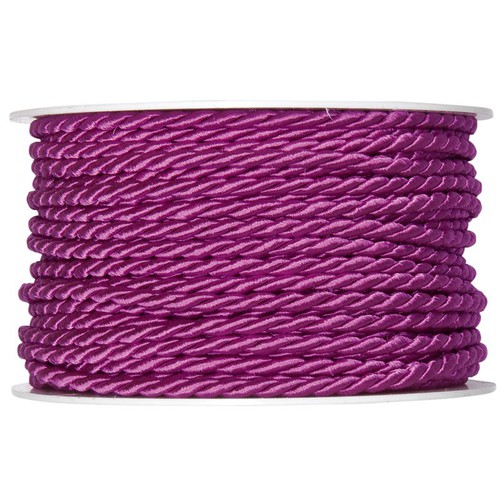 25m Kordel 4mm Uni Acetat Dekoschnur Dekokordel Dekoband Schnur gedreht gl�nzend 