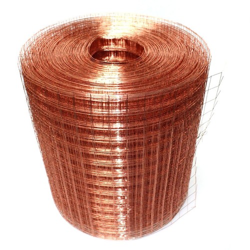 100m Drahtgitter Drahtnetz Maschendraht Zaun Drahtrolle B:35cm verkupfert