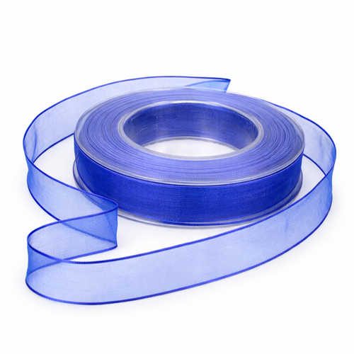 Chiffon Organza Dekoband mit Drahtkante 25 mm breit 20 m auf Rolle 