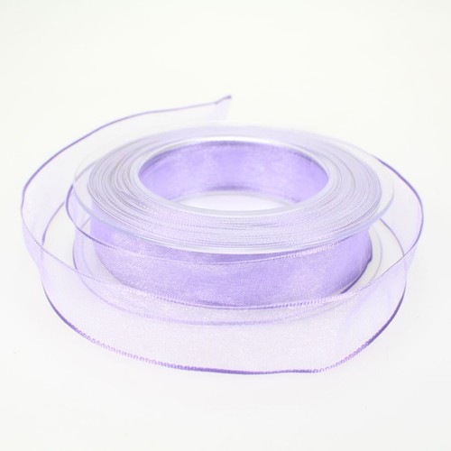 20m Dekoband Chiffon Organza mit Drahtkante 25mm breit 