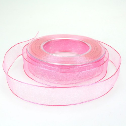 20m Dekoband Chiffon Organza mit Drahtkante 25mm breit 