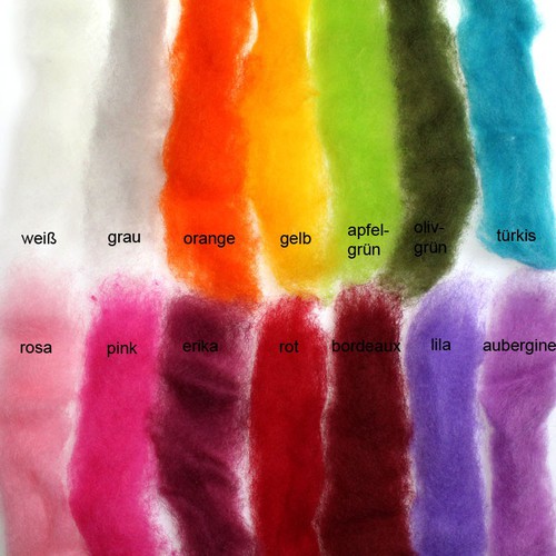 20m Lunte B:50mm Wolle Filzschnur Wollfilz Wollvlies M�rchenwolle Wollband Wollschnur