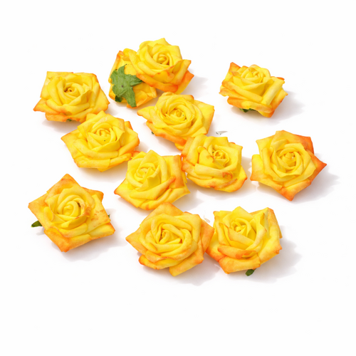 12 Rosenbl�ten 5 cm Schaumrosen Rosenk�pfe Foam Bl�tenk�pfe Streudeko Basteln 