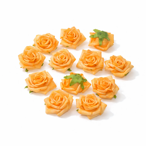 12 Rosenbl�ten 5 cm Schaumrosen Rosenk�pfe Foam Bl�tenk�pfe Streudeko Basteln 