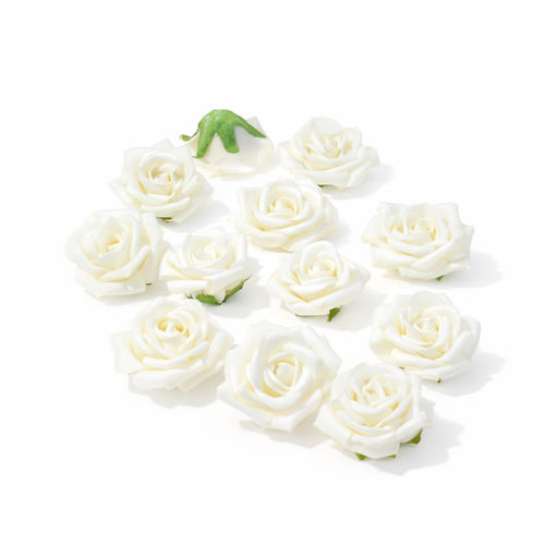 12 Rosenbl�ten 5 cm Schaumrosen Rosenk�pfe Foam Bl�tenk�pfe Streudeko Basteln 