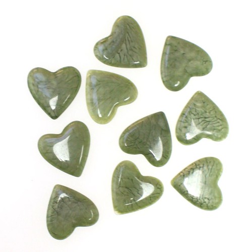 10 Herzen 22mm Herz Acryl Perlmutteffekt Streuteile Deko Hochzeit Tischdeko 