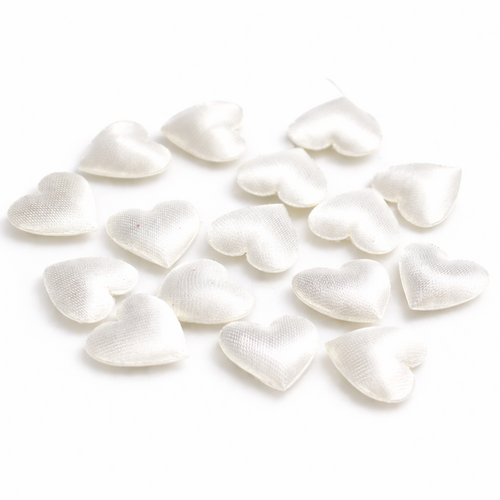 800 Herzen Stoff gl�nzend 12mmx13mm Klebepunkt Streudeko Streuherzen Hochzeit