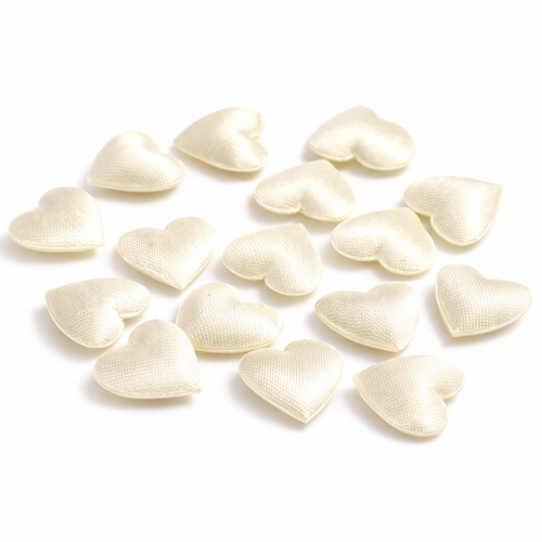 800 Herzen Stoff gl�nzend 12mmx13mm Klebepunkt Streudeko Streuherzen Hochzeit