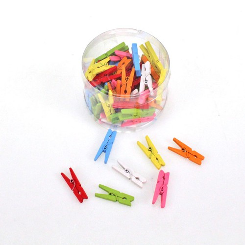 72 W�scheklammern Klammern Holz 3cm Dekoklammern Miniklammern Tischdeko Zwicker 