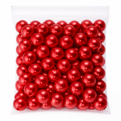 115 Kunstperlen 10mm Wachsoptik Dekoperlen Bastelperlen Kunststoff Perlen 