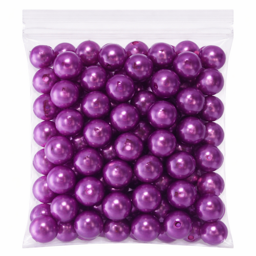 115 Kunstperlen 10mm Wachsoptik Dekoperlen Bastelperlen Kunststoff Perlen 