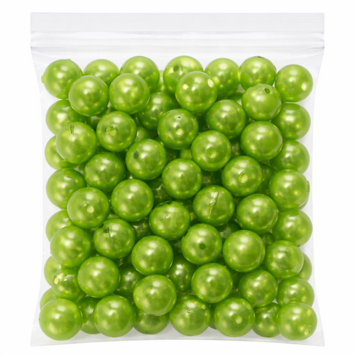 115 Kunstperlen 10mm Wachsoptik Dekoperlen Bastelperlen Kunststoff Perlen 