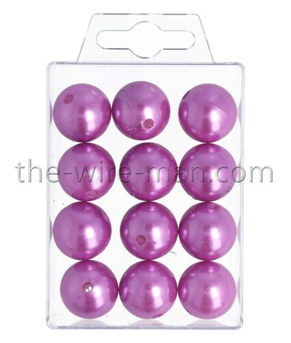 12 Kunstperlen 20 mm Wachsperlen Dekoperlen Bastelperlen mit Bohrung 