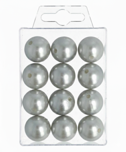 12 Kunstperlen 20 mm Wachsperlen Dekoperlen Bastelperlen mit Bohrung 