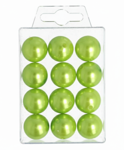 12 Kunstperlen 20 mm Wachsperlen Dekoperlen Bastelperlen mit Bohrung 