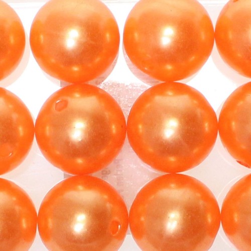 12 Kunstperlen 20mm Perlen Wachsperlen Dekoperlen Bastelperlen Loch Kunststoff 