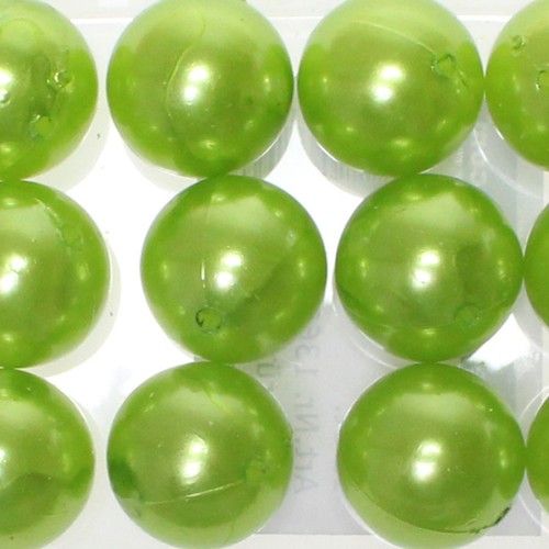 12 Kunstperlen 20mm Perlen Wachsperlen Dekoperlen Bastelperlen Loch Kunststoff 