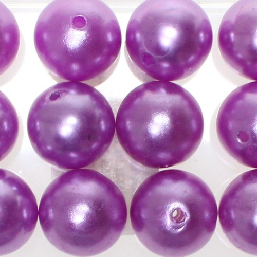 12 Kunstperlen 20mm Perlen Wachsperlen Dekoperlen Bastelperlen Loch Kunststoff 