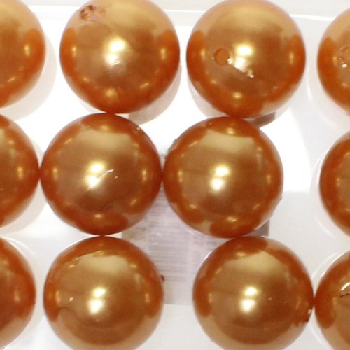 12 Kunstperlen 20mm Perlen Wachsperlen Dekoperlen Bastelperlen Loch Kunststoff 