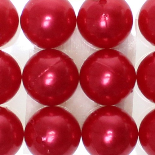 12 Kunstperlen 20mm Perlen Wachsperlen Dekoperlen Bastelperlen Loch Kunststoff 