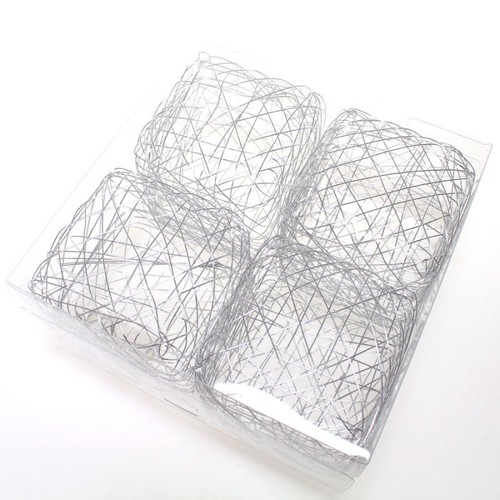 4 Drahtw�rfel Draht W�rfel 8cm Deko Tischdeko Kubus Drahtgeflecht gr�n