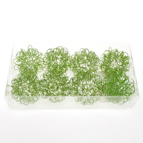 8 Drahtblumen 4cm Draht Bl�te Blume Metall Drahtkn�uel Drahtbl�ten Streuteile 