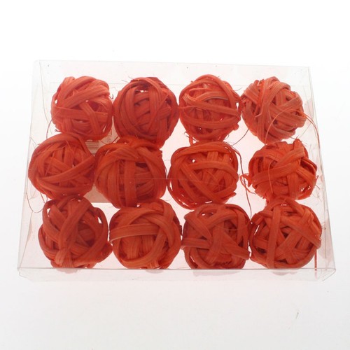 12 Rattankugeln 3cm Rattan Kugel Streudeko Tischdeko Peddigball Rattanball 