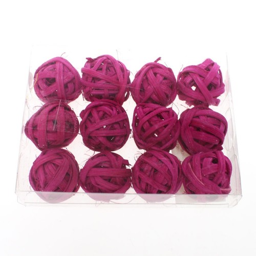 12 Rattankugeln 3cm Rattan Kugel Streudeko Tischdeko Peddigball Rattanball 