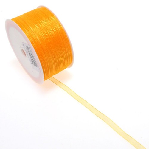 50m Antennenband Organza 6mm breit mit Webkante Dekoband Schleifenband 