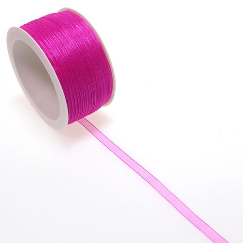 50m Antennenband Organza 6mm breit mit Webkante Dekoband Schleifenband 